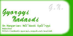 gyorgyi nadasdi business card